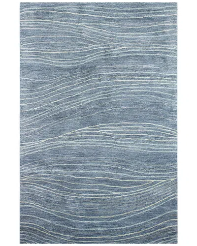 Bashian Rugs Bashian Greenwich Contemporary Wool -blend Rug In Azure