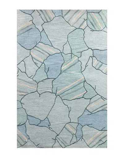 Bashian Rugs Bashian Larchmont Mirabella Wool-blend Area Rug In Teal