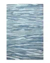 Bashian Rugs Bashian Ratna W/artsilk Contemporary Wool-blend Rug In Blue
