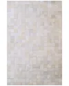 Bashian Rugs Bashian Santa Fe Contemporary Leather Rug In Ivory