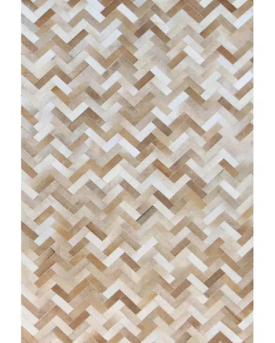 Bashian Rugs Bashian Santa Fe Quentin Leather Area Rug In Camel