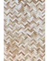 Bashian Rugs Bashian Santa Fe Quentin Leather Area Rug In Camel