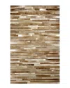 Bashian Rugs Bashian Santa Fe Tucker Leather Area Rug In Camel