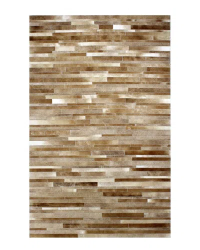 Bashian Rugs Bashian Santa Fe Tucker Leather Area Rug In Camel