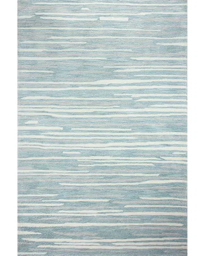 Bashian Rugs Greenwich Hand-tufted Wool-blend Area Rug In Blue