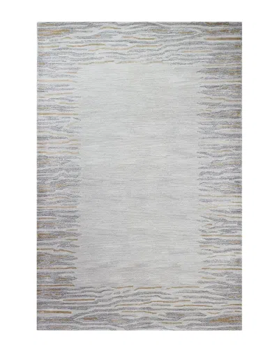 Bashian Rugs Ratna W/artsilk Wool Rug In Silver