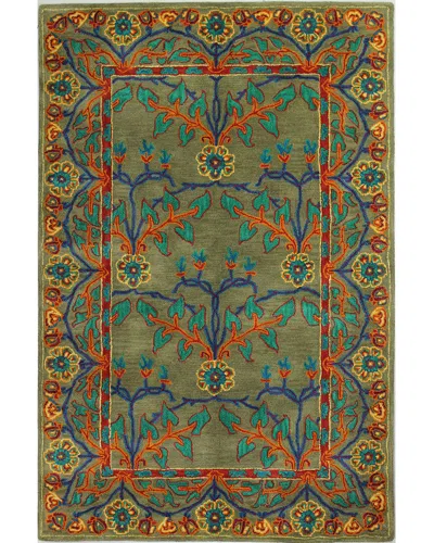 Bashian Rugs Wilshire Hand-tufted Wool Area Rug In Green