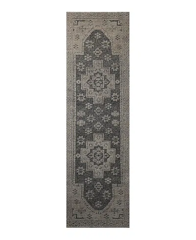 Bashian Telluride Tel502 Runner Area Rug, 2'6 X 8' In Charcoal