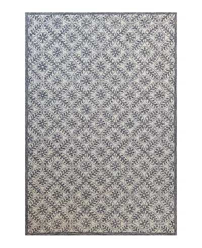 Bashian Valencia Al304 Area Rug, 7'6 X 9'6 In Ivory/blue