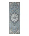 Bashian Valencia Al307 Runner Area Rug, 2'6 X 8' In Light/blue