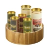 Basic 10-inch Round Acacia Wood Lazy Susan Organizer For Kitchen