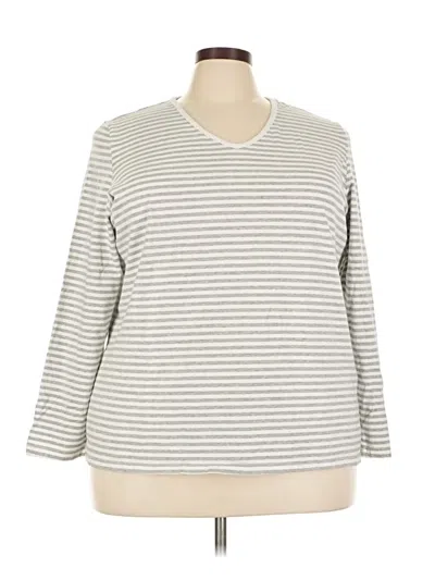 Pre-owned Basic Editions 3/4 Sleeve T-shirt In Gray