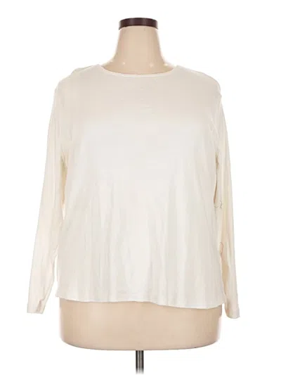 Pre-owned Basic Editions 3/4 Sleeve T-shirt In Ivory