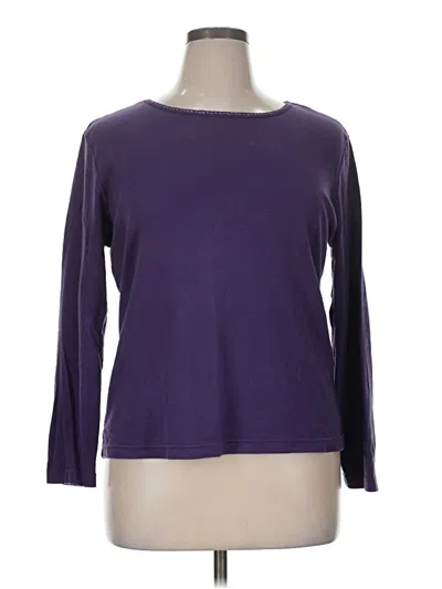 Pre-owned Basic Editions 3/4 Sleeve T-shirt In Purple