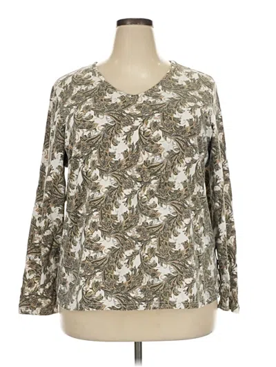 Pre-owned Basic Editions 3/4 Sleeve T-shirt In Silver