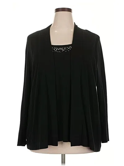 Pre-owned Basic Editions Cardigan Sweater In Black