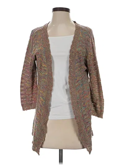 Pre-owned Basic Editions Cardigan Sweater In Brown