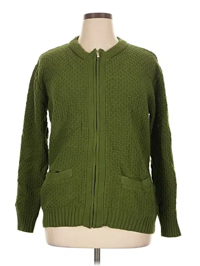 Pre-owned Basic Editions Cardigan Sweater In Green