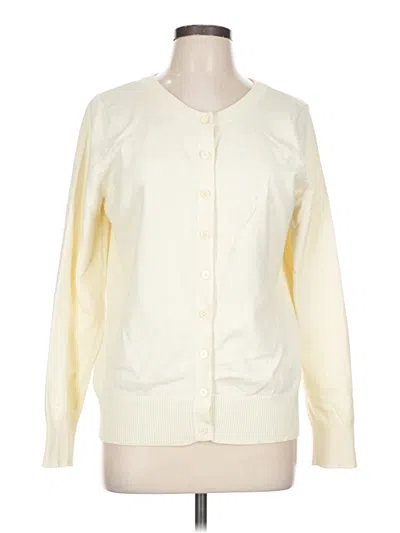 Pre-owned Basic Editions Cardigan Sweater In White