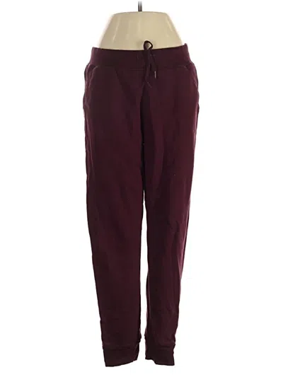 Pre-owned Basic Editions Casual Pants In Burgundy