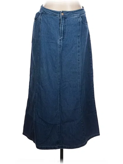 Pre-owned Basic Editions Denim Skirt In Blue