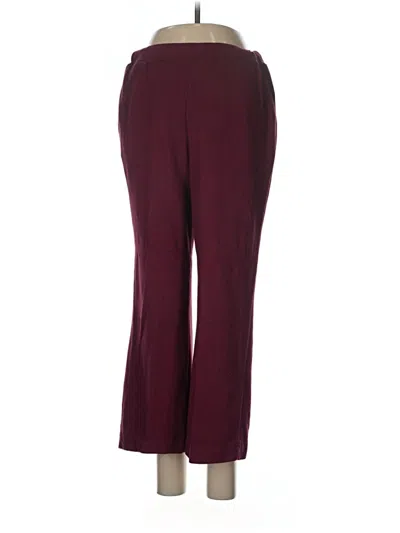 Pre-owned Basic Editions Dress Pants In Burgundy
