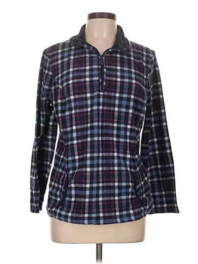 Pre-owned Basic Editions Long Sleeve Blouse In Blue