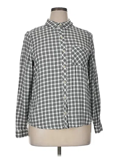 Pre-owned Basic Editions Long Sleeve Button Down Shirt In Gray