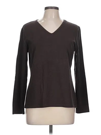 Pre-owned Basic Editions Long Sleeve T-shirt In Brown