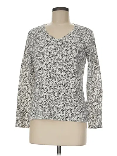 Pre-owned Basic Editions Long Sleeve T-shirt In Silver