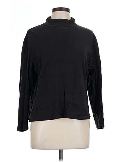 Pre-owned Basic Editions Long Sleeve Turtleneck In Black