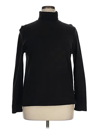 Pre-owned Basic Editions Long Sleeve Turtleneck In Black