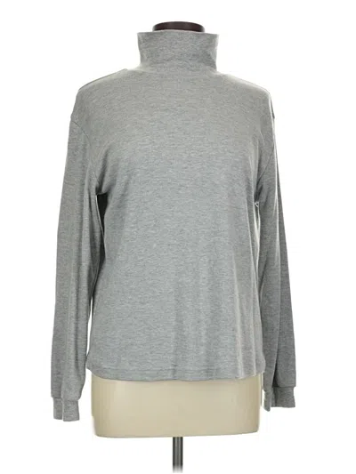 Pre-owned Basic Editions Long Sleeve Turtleneck In Gray