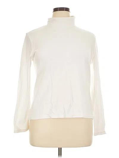 Pre-owned Basic Editions Long Sleeve Turtleneck In Ivory