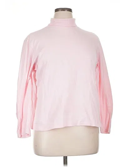 Pre-owned Basic Editions Long Sleeve Turtleneck In Pink