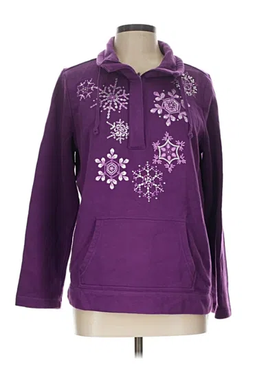 Pre-owned Basic Editions Pullover Hoodie In Purple