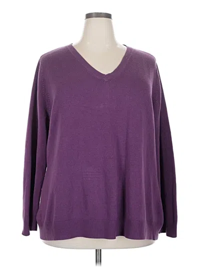 Pre-owned Basic Editions Pullover Sweater In Purple