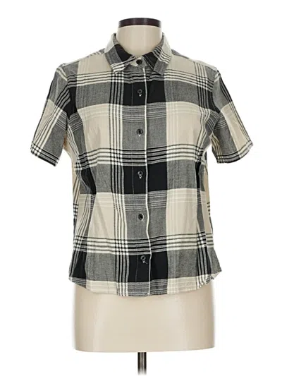 Pre-owned Basic Editions Short Sleeve Button Down Shirt In Gray