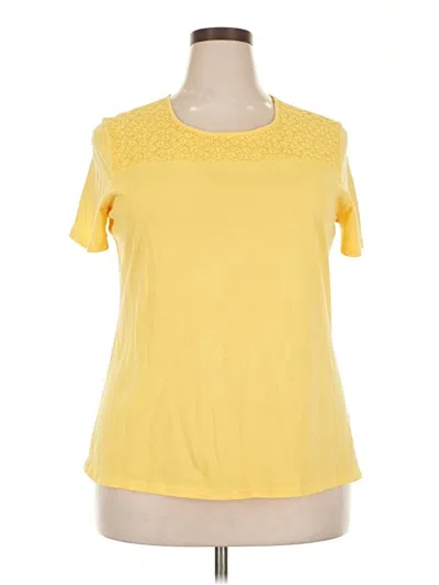 Pre-owned Basic Editions Short Sleeve T-shirt In Yellow