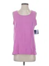 Basic Editions Sleeveless T-shirt In Pink
