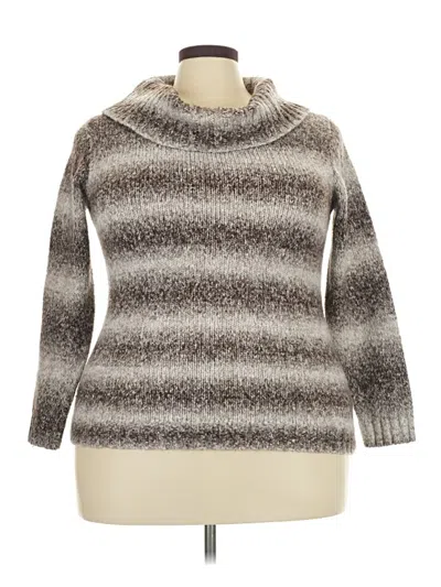 Pre-owned Basic Editions Turtleneck Sweater In Brown