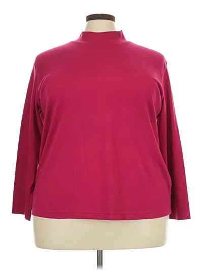 Pre-owned Basic Editions Turtleneck Sweater In Burgundy