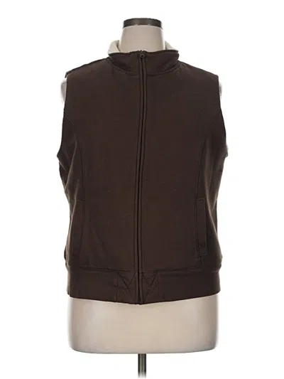 Pre-owned Basic Editions Vest In Brown