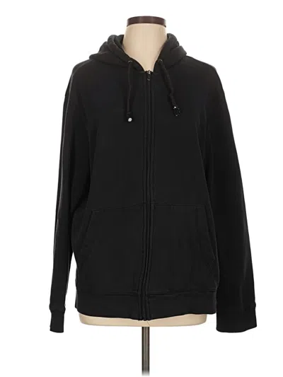 Pre-owned Basic Editions Zip Up Hoodie In Black