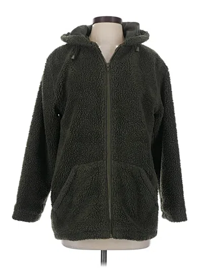 Pre-owned Basic Editions Zip Up Hoodie In Green