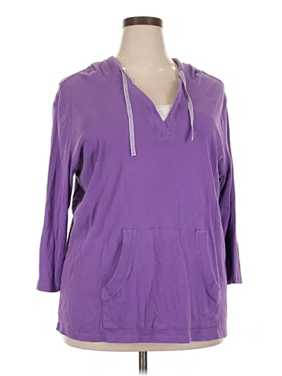 Pre-owned Basic Editions Zip Up Hoodie In Purple
