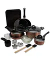 Basic Essentials 29-pc. Nonstick Aluminum Cookware & Bakeware Set In Copper
