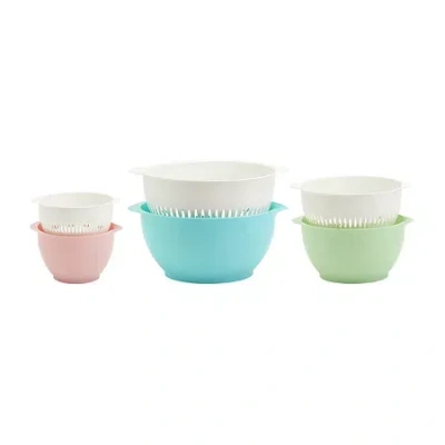 Basic Essentials 6-pc. Mixing Bowl And Colander Set In Multi