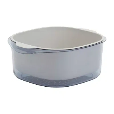 Basic Essentials Double Layer Colander Set In Gray