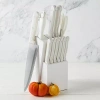 Basic Essentials Stainless Steel 12-pc. Knife Block Set In White